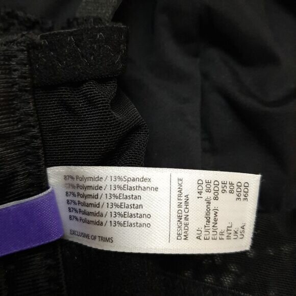 PARFAIT Adriana Black Lace Non-Wired Bralette Longline Bra Sz 36DD - Picture 16 of 16